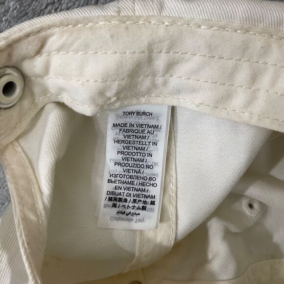 Tory Burch Logo Hat cotton baseball cap Tennis Pickleball White - Picture 7 of 14